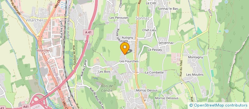 localisation de l'entreprise L'ODICE  SONNAZ