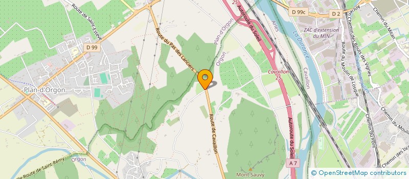 localisation de l'entreprise L'ODYSSEE  ORGON