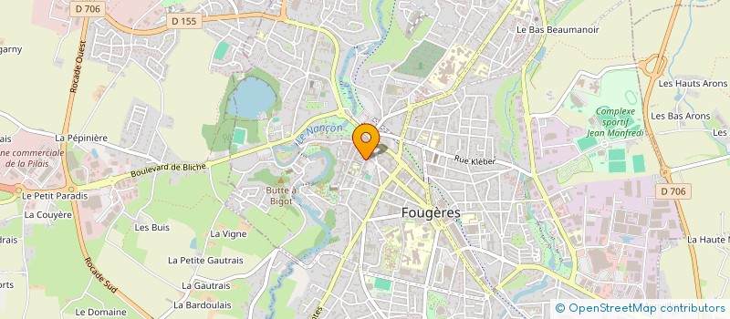 localisation de l'entreprise L'OEIL  FOUGERES