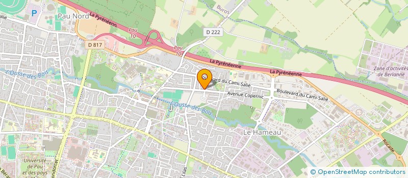 localisation de l'entreprise L'OEIL DE L'OREILLE à PAU