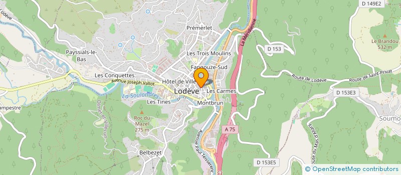 localisation de l'entreprise L'OEIL DE LA TRUITE à LODEVE