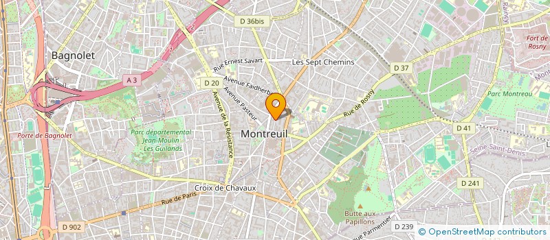 localisation de l'entreprise L'OEIL EN CASCADE à MONTREUIL