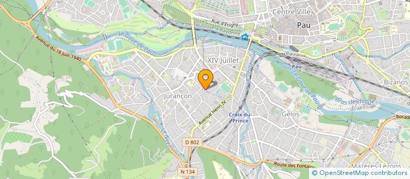 localisation de l'entreprise L'OEIL ET LA POUTRE à PAU
