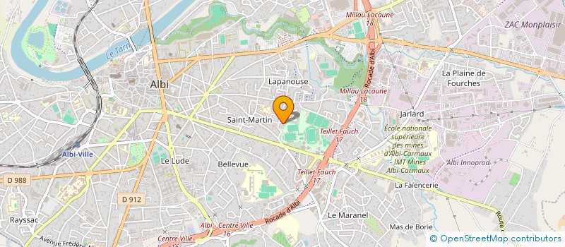 localisation de l'entreprise L'OEIL NU PRODUCTIONS à ALBI