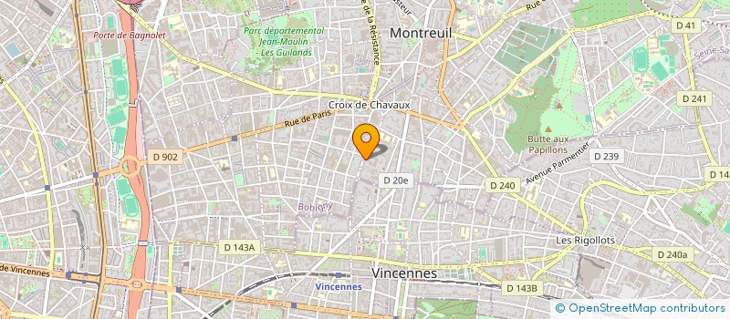 localisation de l'entreprise L'OEIL REMUE à MONTREUIL