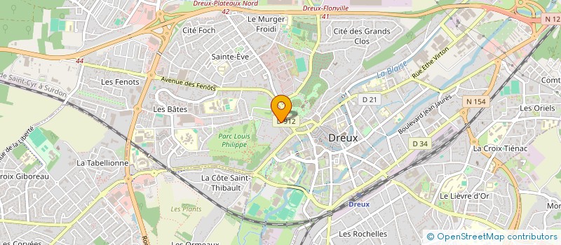 localisation de l'entreprise L'OEILLET ROUGE à DREUX