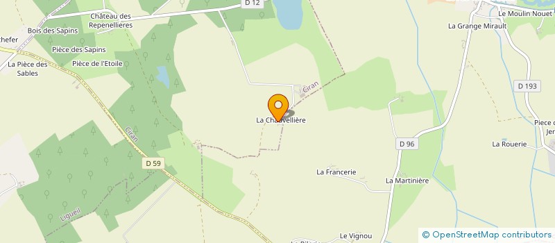 localisation de l'entreprise L'OEUF BIO DE TOURAINE à MANTHELAN