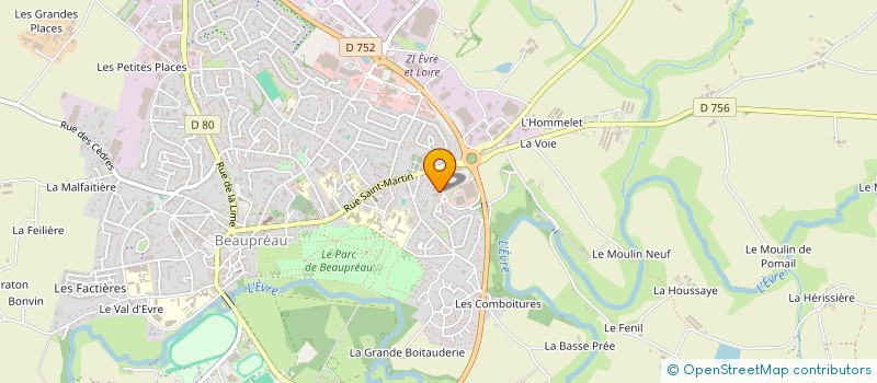 localisation de l'entreprise L'OEUF ET LA POULE  BEAUPREAU-EN-MAUGES