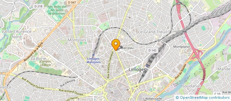 localisation de l'entreprise L'OFFICINE à LIMOGES