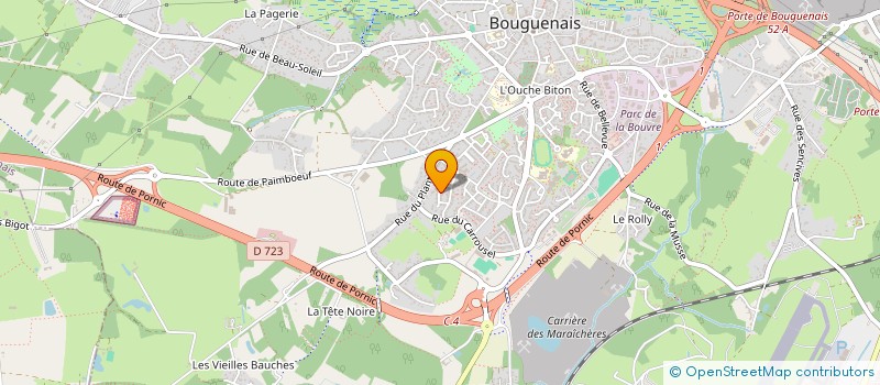 localisation de l'entreprise L'OISEAU BLEU à BOUGUENAIS