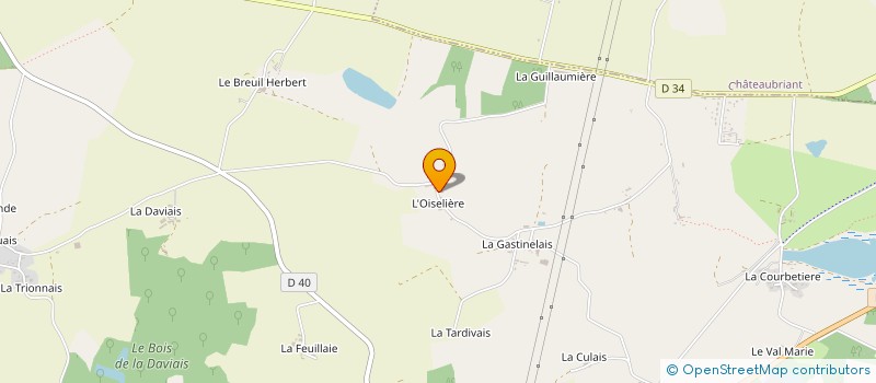 localisation de l'entreprise L'OISELIERE  SAINT-AUBIN-DES-CHATEAUX