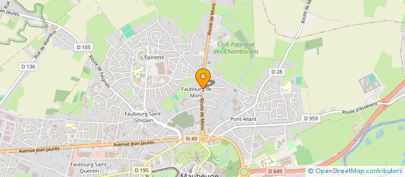 localisation de l'entreprise L'OLIVIER  MAUBEUGE