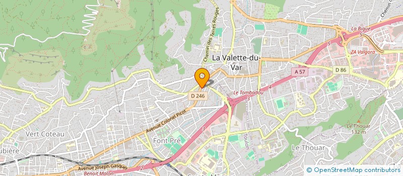 localisation de l'entreprise L'OLIVIER ET LE CHENE à TOULON