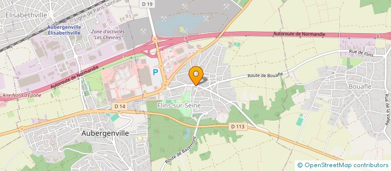 localisation de l'entreprise L'OLYMPE 29  FLINS-SUR-SEINE