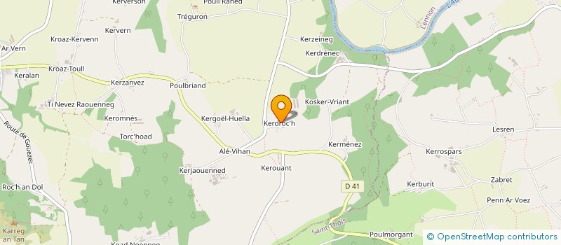 localisation de l'entreprise L'OMBRE DES FRENES  GOUEZEC