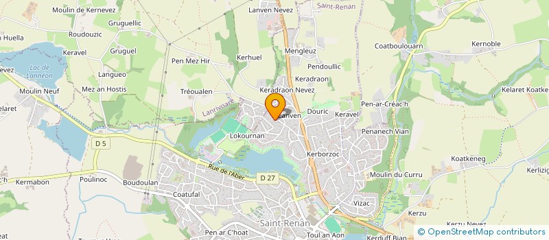 localisation de l'entreprise L'OMBRE DU CERISIER -TAO ET ARTS DE VIE  SAINT-RENAN