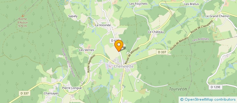 localisation de l'entreprise L'OMBRE DU CHENE  CHENELETTE