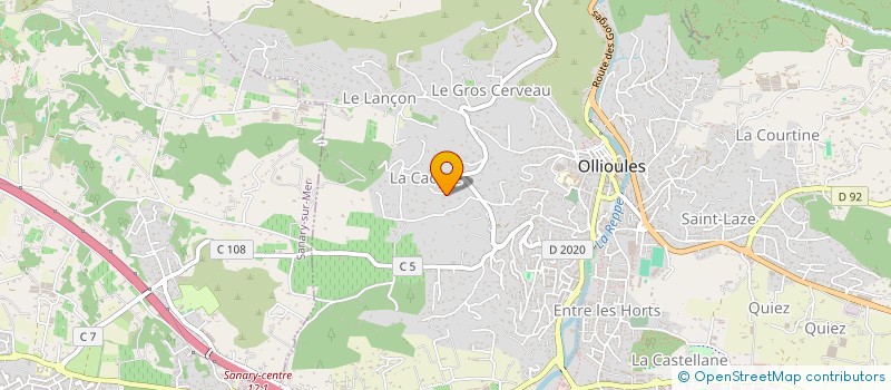 localisation de l'entreprise L'OMEGA à OLLIOULES