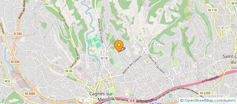localisation de l'entreprise L'ONYX à CAGNES-SUR-MER