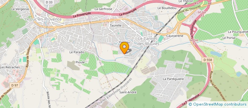 localisation de l'entreprise L'OPALE  LE CANNET-DES-MAURES