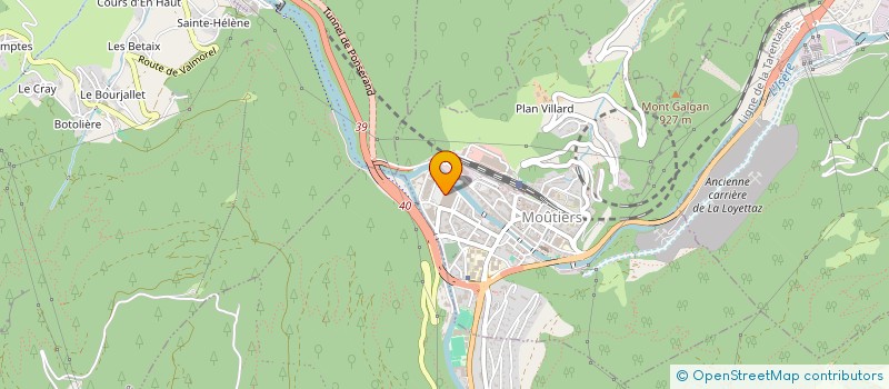 localisation de l'entreprise L'OPTICIEN DE LA GALERIE à MOUTIERS