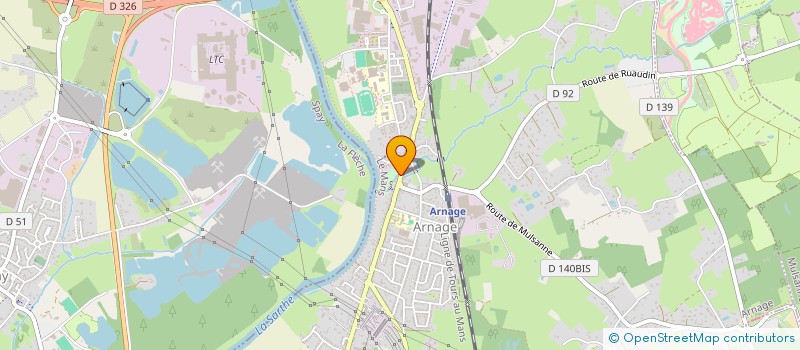 localisation de l'entreprise L OPTIQUE D ARNAGE à ARNAGE