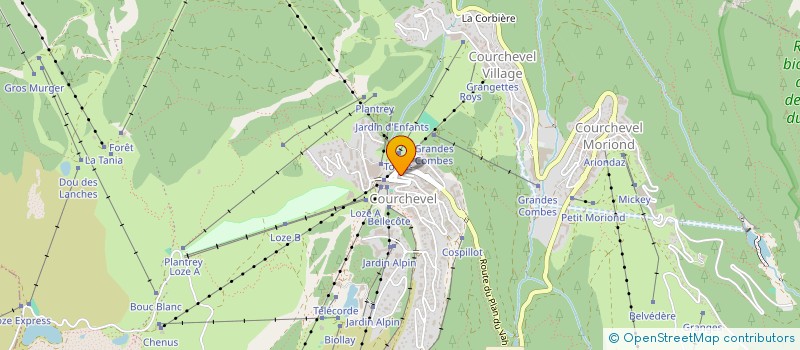 localisation de l'entreprise L'OR OPTIQUE à COURCHEVEL