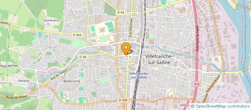 localisation de l'entreprise L'ORANGE BLEUE à VILLEFRANCHE-SUR-SAONE