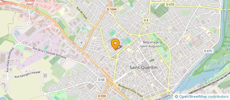 localisation de l'entreprise L'ORANGE BLEUE à SAINT-QUENTIN