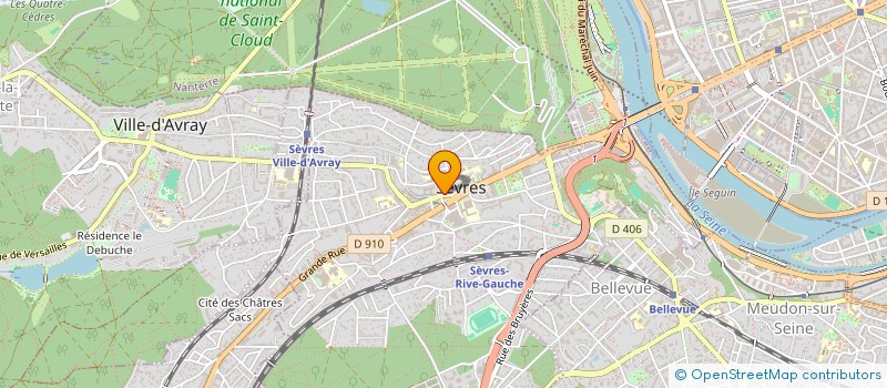 localisation de l'entreprise L'ORANGERIE à SEVRES