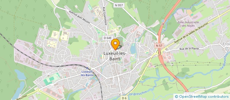 localisation de l'entreprise L'ORANGERIE à LUXEUIL-LES-BAINS
