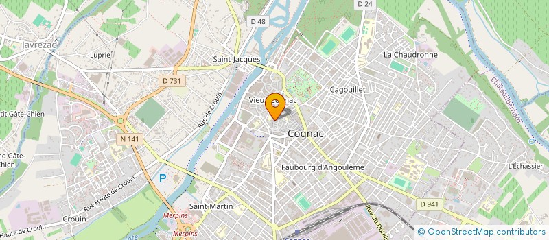 localisation de l'entreprise L ORCHIDEE à COGNAC