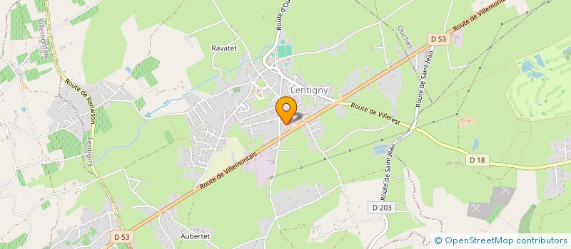 localisation de l'entreprise L'ORCHIDEE  LENTIGNY