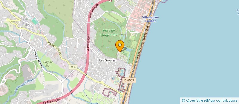 localisation de l'entreprise L'OREE DE VAUGRENIER à VILLENEUVE-LOUBET