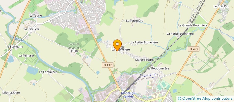 localisation de l'entreprise L'OREE DES BOIS à MONTAIGU-VENDEE