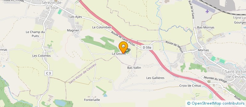 localisation de l'entreprise L'OREE DES FAUGES  SEREZIN-DE-LA-TOUR