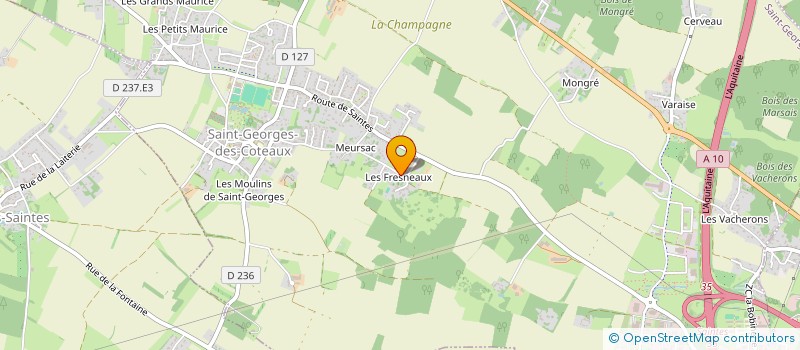 localisation de l'entreprise L'OREE DES FRENES à SAINT-GEORGES-DES-COTEAUX