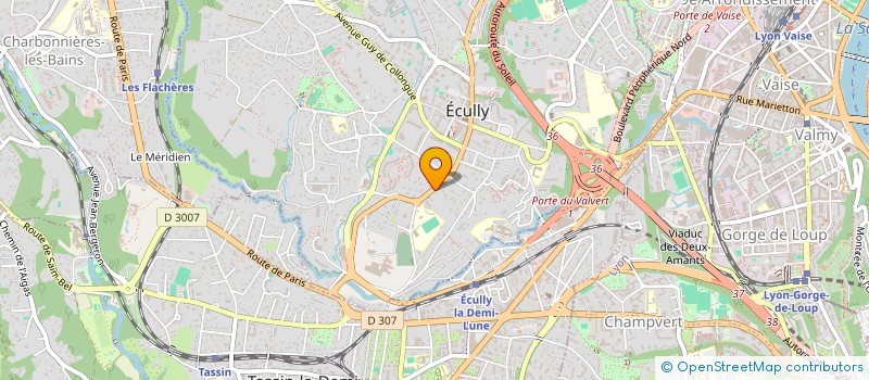 localisation de l'entreprise L'OREE DU BOIS  ECULLY