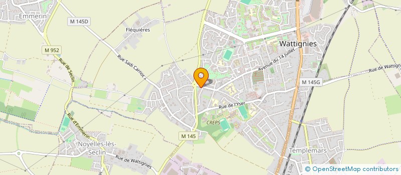 localisation de l'entreprise L'OREE DU BOIS  WATTIGNIES