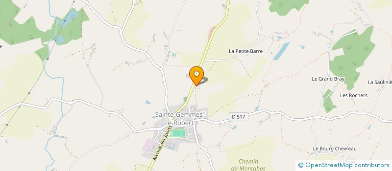 localisation de l'entreprise L'OREE DU BOIS  SAINTE GEMMES LE ROBERT