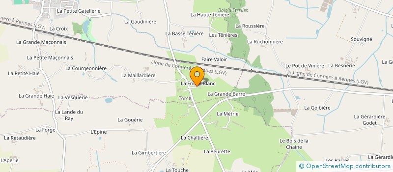 localisation de l'entreprise L'OREE DU BOIS  ARGENTRE-DU-PLESSIS