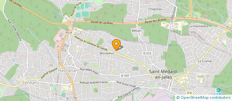 localisation de l'entreprise L OREE DU CAMP DES LANCIERS  SAINT-MEDARD-EN-JALLES