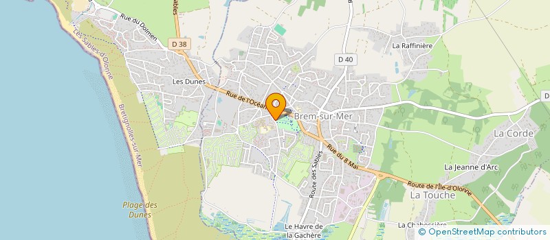 localisation de l'entreprise L'OREE DU SABIA à BREM-SUR-MER