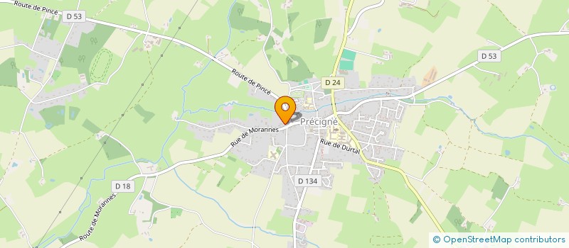 localisation de l'entreprise L'OREE DU VERT JARDINS à PRECIGNE