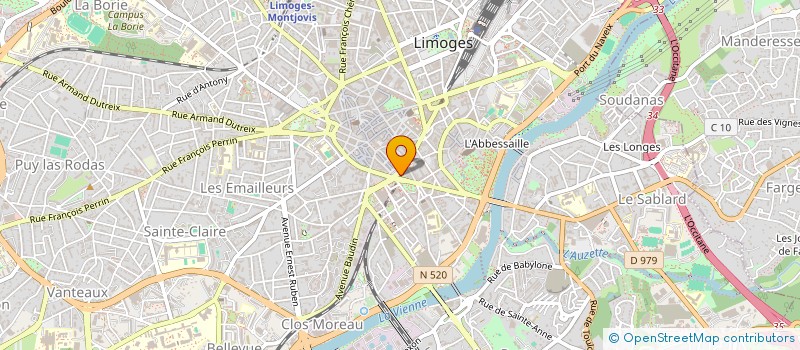 localisation de l'entreprise L ORIENT à LIMOGES