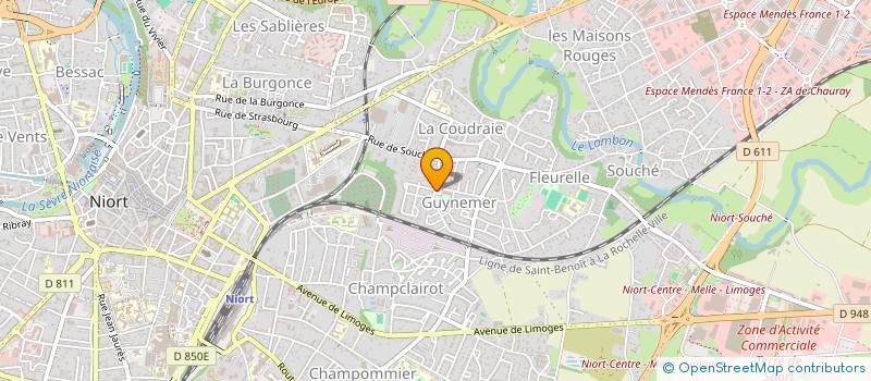 localisation de l'entreprise L'ORIENT ESPACE à NIORT