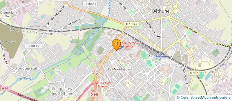 localisation de l'entreprise L'ORIENT EXPRESS à BETHUNE