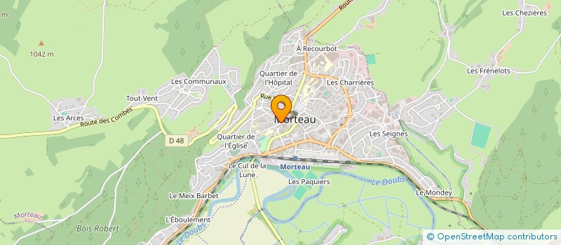 localisation de l'entreprise L'ORIENT EXPRESS à MORTEAU
