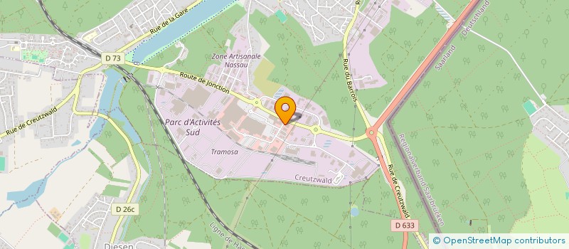 localisation de l'entreprise L ORIENTAL  CREUTZWALD
