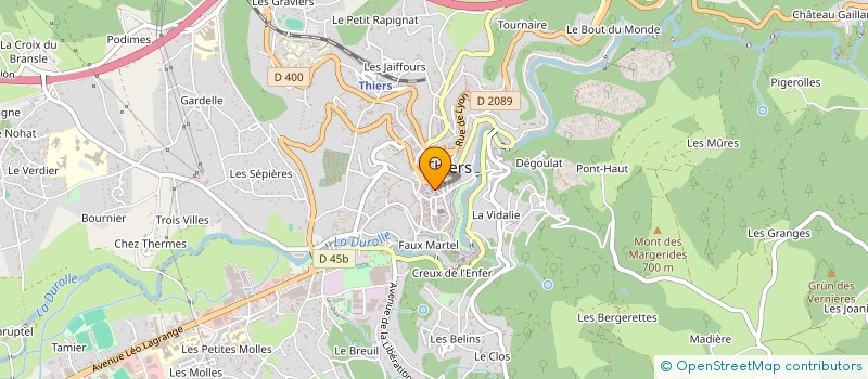 localisation de l'entreprise L'ORIENTALE  THIERS